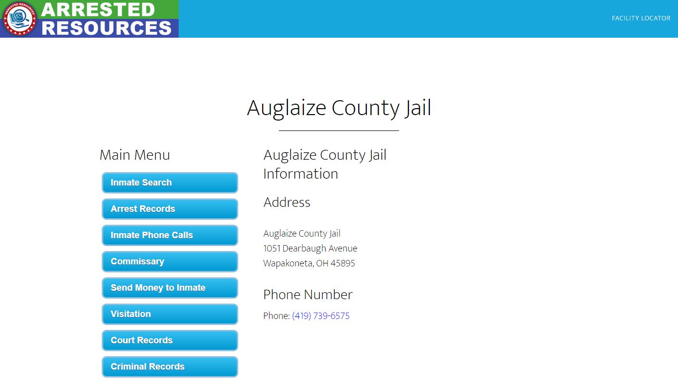 Auglaize County Jail - Inmate Search - Wapakoneta, OH - Arrested Resources